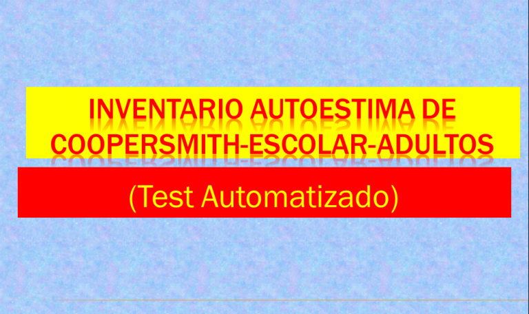 Inventario autoestima de Coopersmith