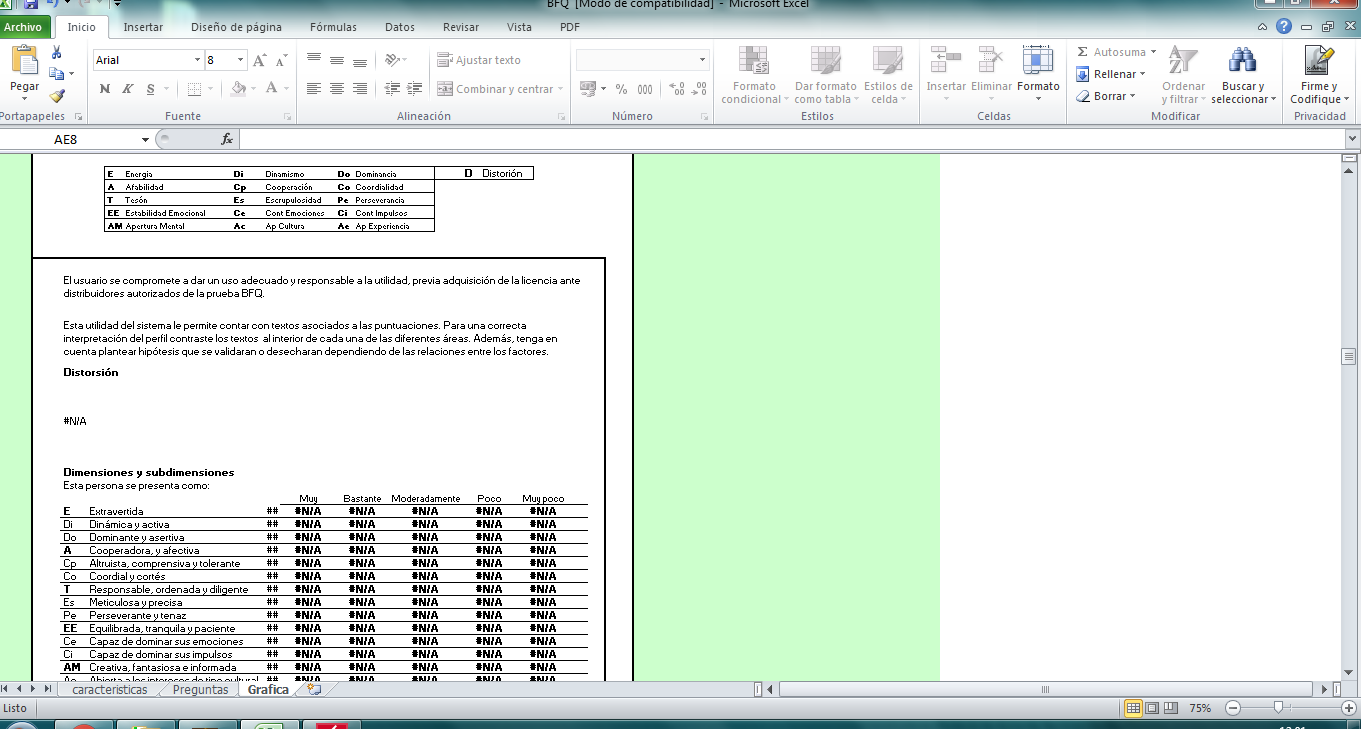 Cuestionario Big Five B.F.Q.