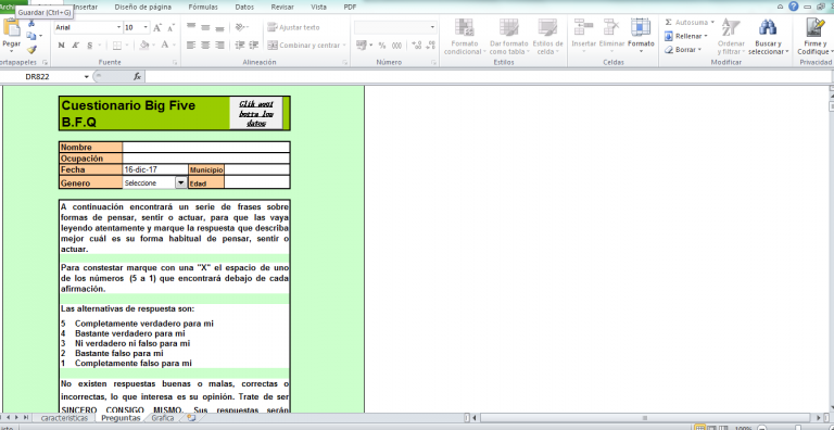Cuestionario Big Five B.F.Q.