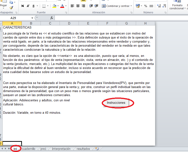 INVENTARIO DE PERSONALIDAD PARA VENDEDORES