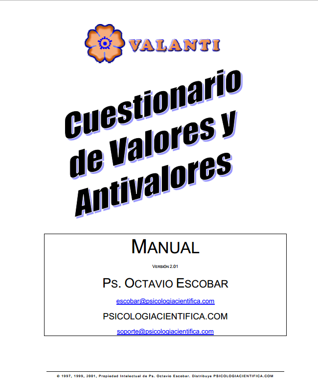 Cuestionario de valores y Antivalores (Valanti) 