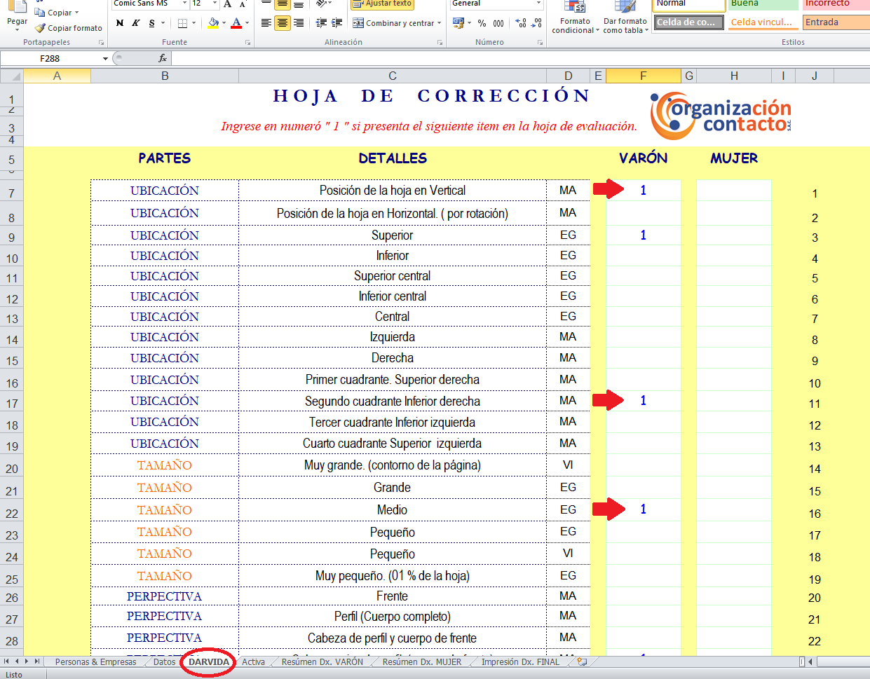 Test de la figura humana (Software corrector - Adultos)