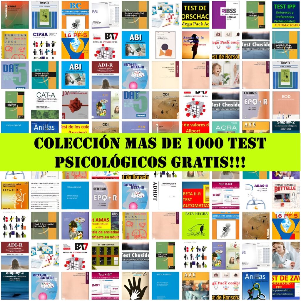 COLECCION +1000 TEST PSICOLOGICOS DESCARGABLES DE FORMA GRATUITA